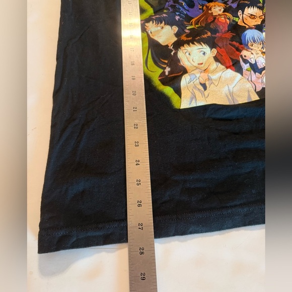 Neon Genesis Evangelion Shirt Medium Black Crew Neck Shinji Rei Asuka Anime 2022 - Picture 8 of 12